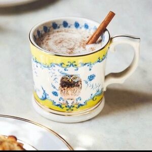 Anthropologie Lou Rota Nature’s Table Owl Mug